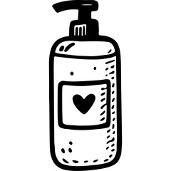 Doodle Plastic Dispenser Bottle 