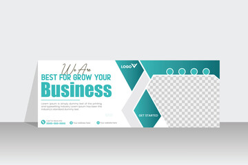 Corporate business promotion marketing social media Facebook cover or web banner vector design template, with modern, creative, company, professional, background,
