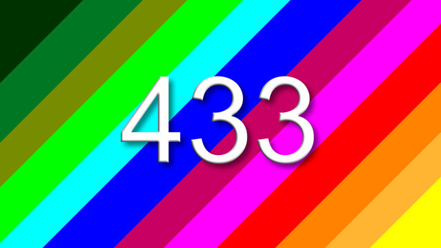 433 colorful rainbow background year number