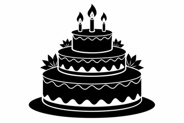 Birthday cake silhouette