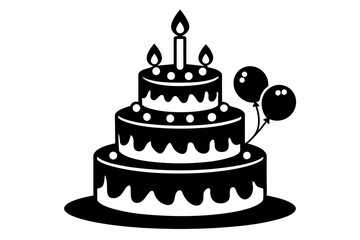 Birthday cake silhouette