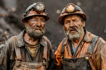 Fototapeta premium Miners at Work: A Glimpse into the Mining Industry
