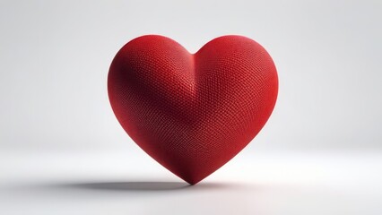 Obraz premium red heart on a white background, space for text