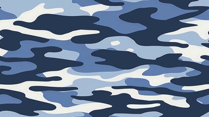 Simple Camouflage seamless pattern in Navy. Military camouflage. illustration formats 4K UHD