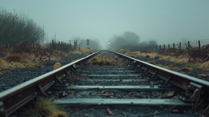 Obraz premium Railway track extending into the distance