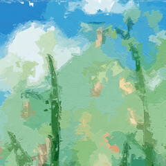 Oil paintings and various flowers, lotus leaves, lotus flowers, fish, birds, chrysanthemums, wild boars, tigers, the scenery is beautiful