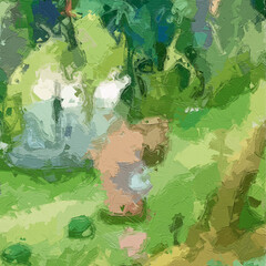 Oil paintings and various flowers, lotus leaves, lotus flowers, fish, birds, chrysanthemums, wild boars, tigers, the scenery is beautiful