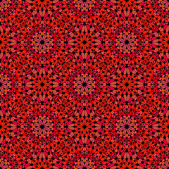 Bohemian seamless oriental gravel petal pattern background - abstract vector graphic