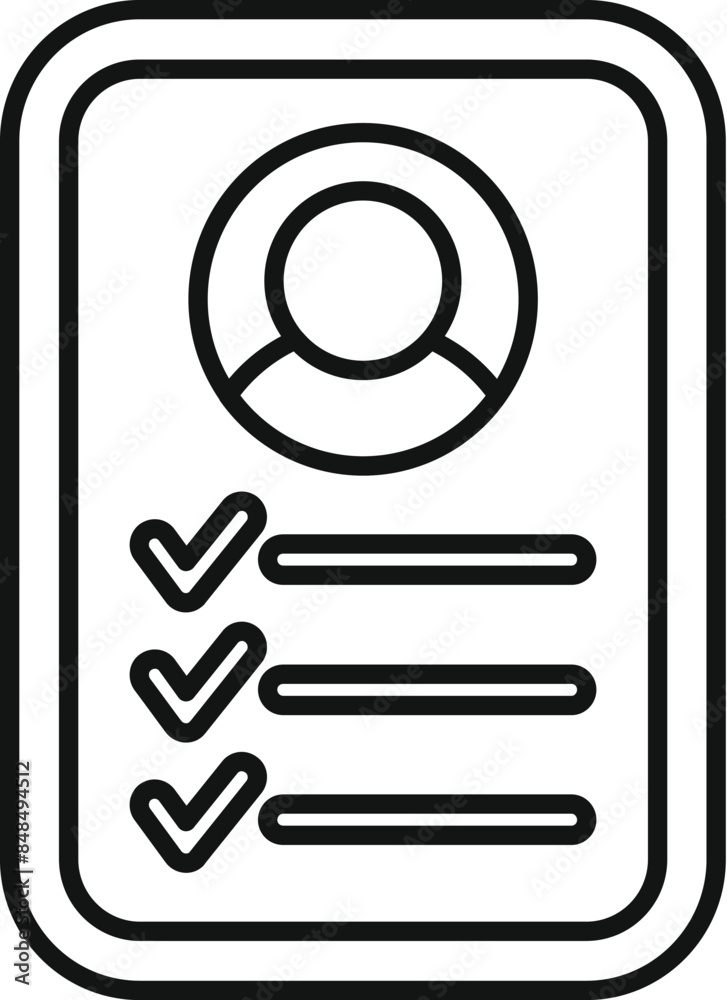 Poster digital id card is displaying a profile picture and verification of data with three check marks
