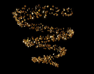 Swirling Euro Gold Coins