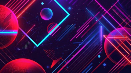 A colorful background with a red square in the middle