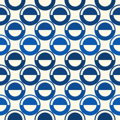 Polka dot ornament. Repeated circles seamless pattern. Modern stile geometric background. Geo motif surface print. Bold trendy design contemporary abstract wallpaper. Vector illustration