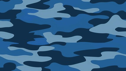 Simple Camouflage seamless pattern in Dark blue. Military camouflage. illustration formats 4K UHD