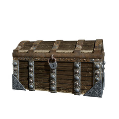 Ancient chest 3D render