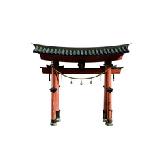 Ancient Japanese gate 3D render