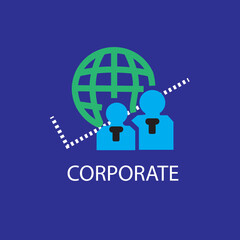 Icon logo for global business vector image