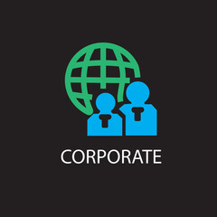 Icon logo for global business vector image