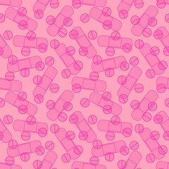 Medicine tape seamless pattern for wrapping paper and fabrics and linens