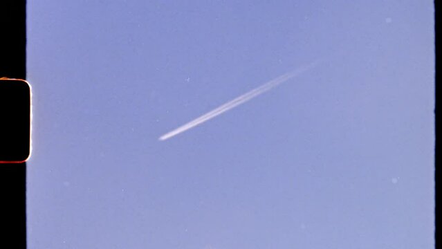 Airplane flying shoot on 8mm film camera