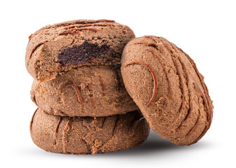 Cookies isolated on white background with clipping path