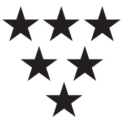 stars symbol vector.  stars symbol icon on white and blue background. vector illustration. 