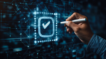 Fototapeta premium Digital Verification Process: Secure and Efficient