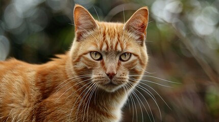 The orange cat stares at me. Generative Ai