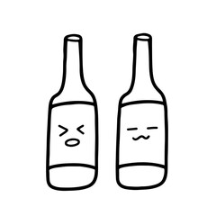 Vector Bottles with Expressions | Doodle Style | Cute & Minimalist