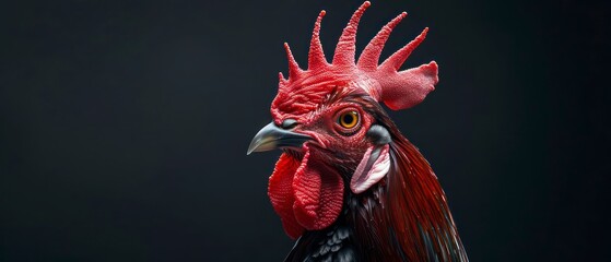 Rooster, with its striking plumage and confident stance, a colorful character in the world of poultry
