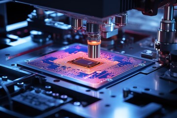 close up of a motherboard