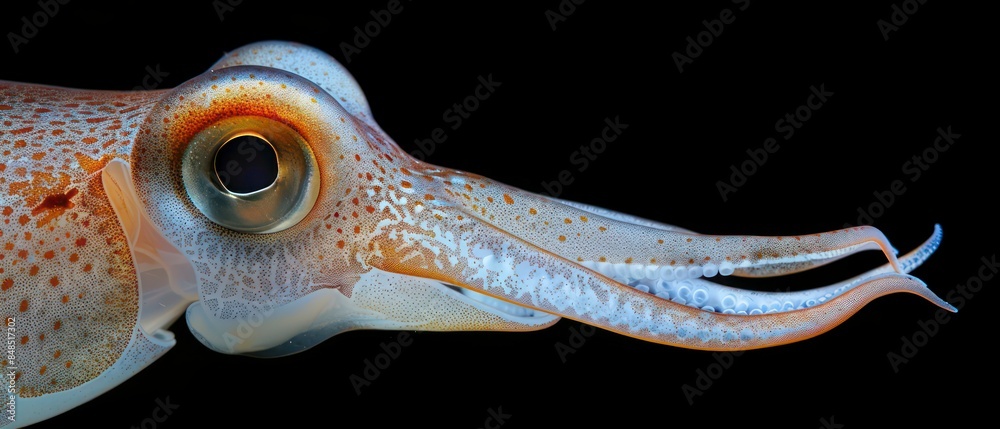 Canvas Prints squid, vital components of the marine food chain, thriving in the depths of the sea