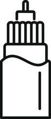 Line art icon representing an optic cable wire for high speed data transfer