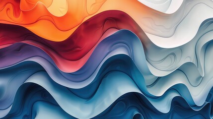 Fototapeta premium Elegant Gradient Pattern with Fluid Shapes and Open Path Frame - Ideal for Modern Design Concepts