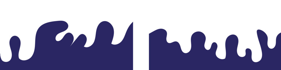 Obraz premium Template Dividers Shapes for Website. Abstract Design Elements. Divider Header with Curve Lines, Drops and Wave Collection. vector illustration.