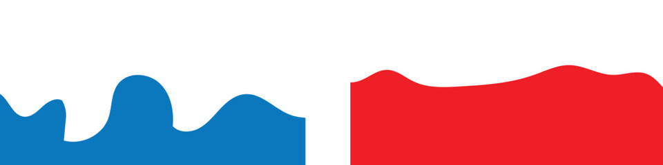 paint splashes collide isolated on white background. Template Dividers Shapes for Website. Abstract Design Elements. Divider Header with Curve Lines, Drops and Wave Collection. vector illustration.