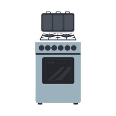 Fototapeta premium Kitchen electric stove. Kitchen gas stove