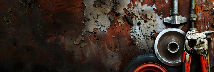 car repair advertisment background with copy space