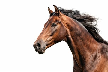 Fototapeta premium Beautiful Andalusian Stallion Isolated on White Background