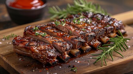 Sliced medium-rare steak presented on a cutting board, perfect for showing a ready-to-eat meal