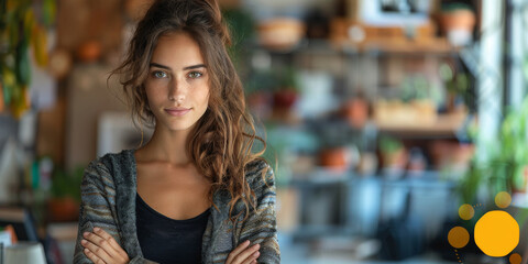 Ambitious Young Professional Woman in Office