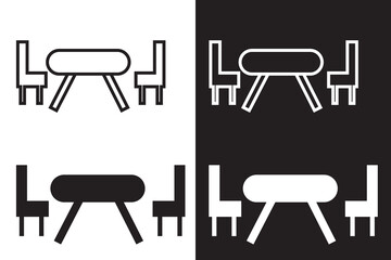  Bench and picnic table vector symbol. vector illustration. Simple picnic table vector. silhouette simple picnic table vector icon on a white background.