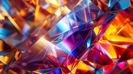 Abstract Geometric Shapes With Vibrant Colors