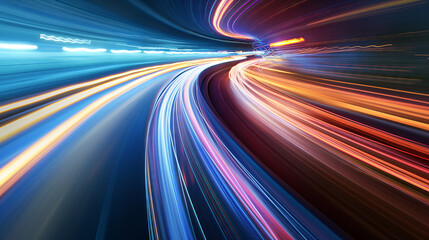 High Speed lights, motion trails