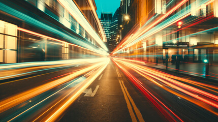 High Speed lights, motion trails