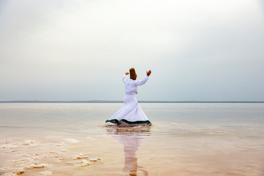 Sunset and whirling at the sea, sufi. sufi whirling (Turkish: Semazen) is a form of Sama or physically active meditation which originated among Sufis.