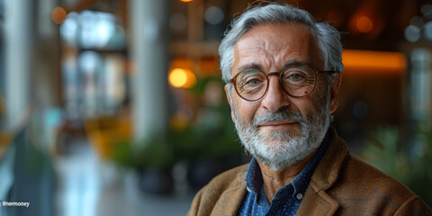 Distinguished Senior Businessman in a Modern Office