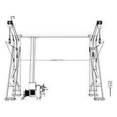 Lifting Boat Crane Vector. Industrial And Construction Equipment. Illustration Isolated On White Background.