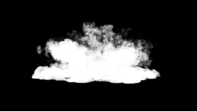 Fast smoke blast shockwave - side view - 60fps 4K Pro Res with mask pass
