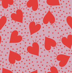 seamless background with hearts