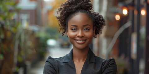 Happy Professional Businesswoman Smiling